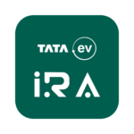 Tata EV iRA electric vehicle app logo on a green background Copy